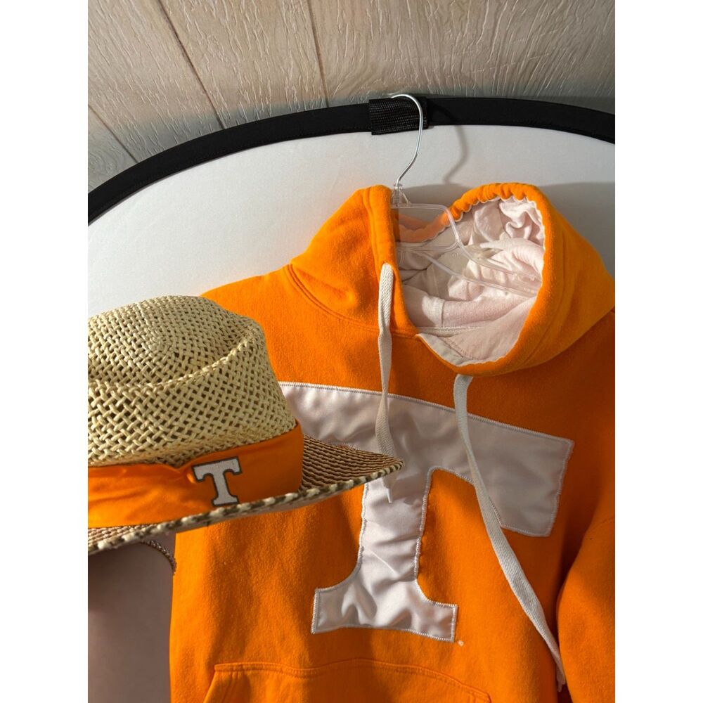 Tennessee Volunteers UT Vols Hoodie + Straw Hat Bundle Size M Orange SEC